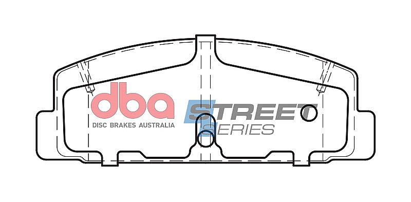 DBA Street Series Ceramic Brake Pads 107.6mm x 39.5mm DB372SS - Rear