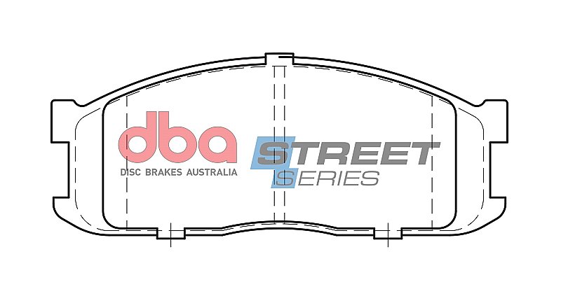 DBA Street Series Ceramic Brake Pads 132.8mm x 52mm DB388SS - Front