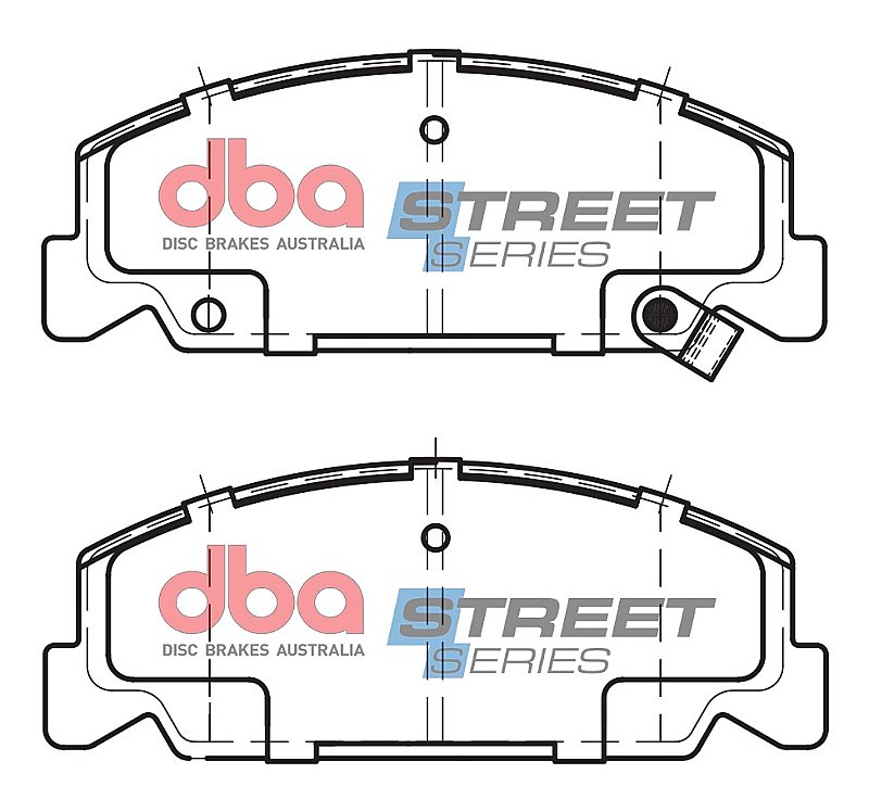 DBA Street Series Ceramic Brake Pads 127.7mm x 48mm DB390SS - Front
