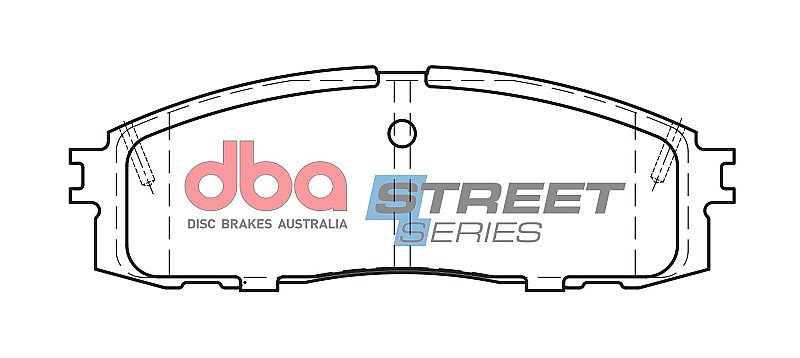 DBA Street Series Ceramic Brake Pads 125.4mm x 41.8mm DB413SS - Rear