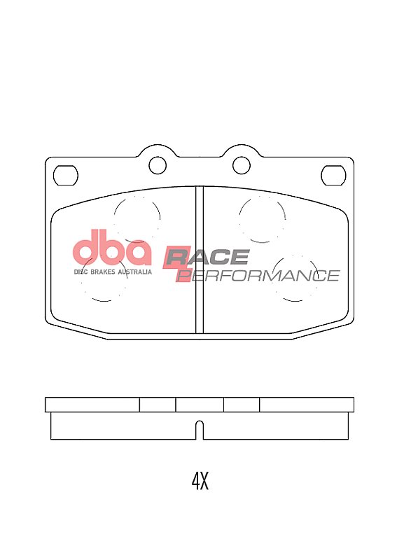 DBA Race Performance Brake Pads 106.6mm x 67.3mm DB416RP - Front
