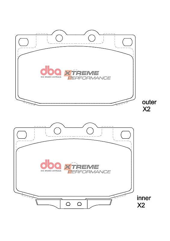 DBA Xtreme Performance Brake Pads 106.6mm x 76.4mm DB416XP - Front