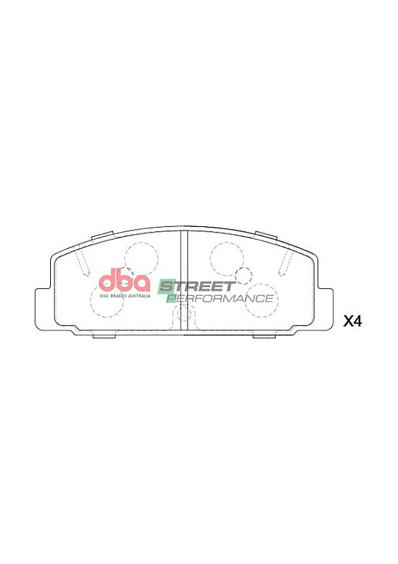 DBA Street Performance Brake Pads 107.9mm x 39.5mm DB417SP - Rear
