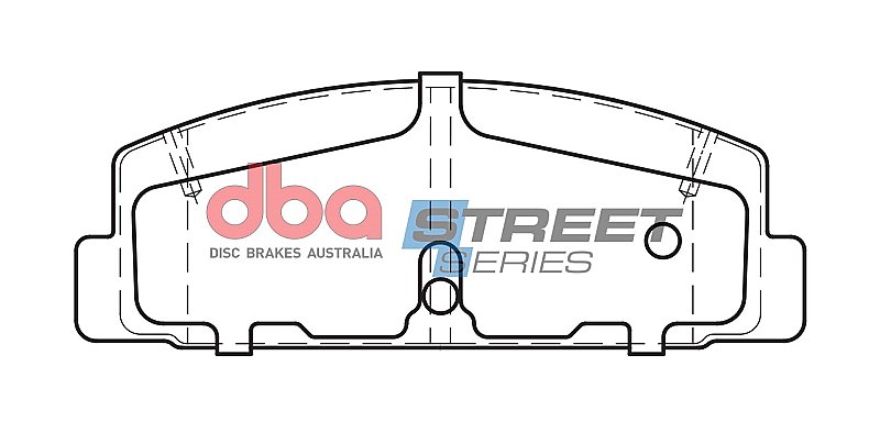 DBA Street Series Ceramic Brake Pads 107.6mm x 39.5mm DB417SS - Rear