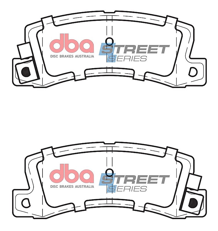 DBA Street Series Ceramic Brake Pads 107.6mm x 42.3mm DB422SS - Rear