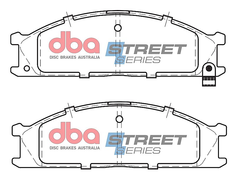 DBA Street Series Ceramic Brake Pads 160mm x 49.3mm DB438SS - Front