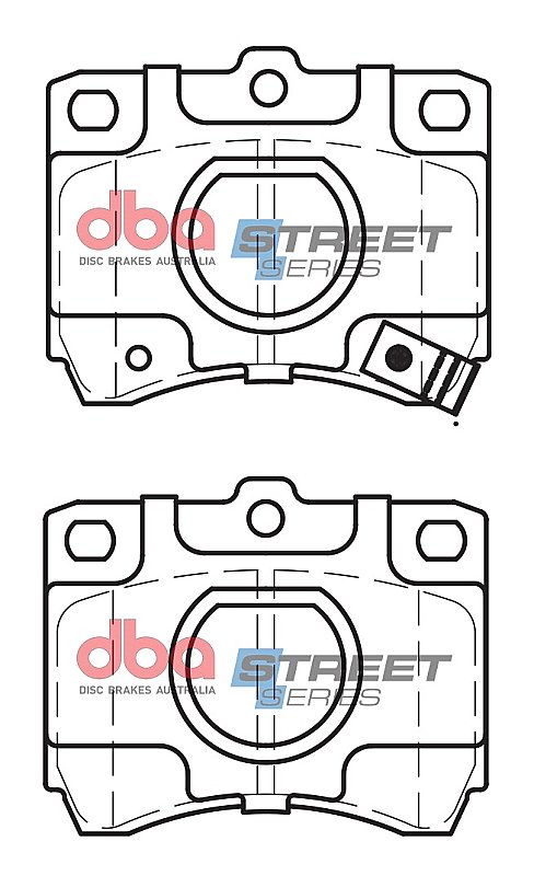 DBA Street Series Ceramic Brake Pads 78.9mm x 63.4mm DB442SS - Front