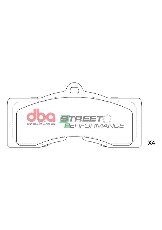 DBA Street Performance Brake Pads 157.8mm x 75.6mm DB7028ASP