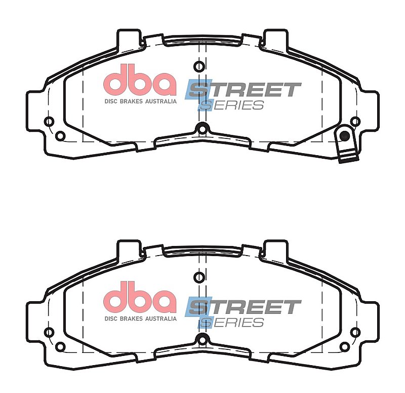 DBA Street Series Semi-Metallic Brake Pads 154.1mm x 55.8mm DB7532SS - Front