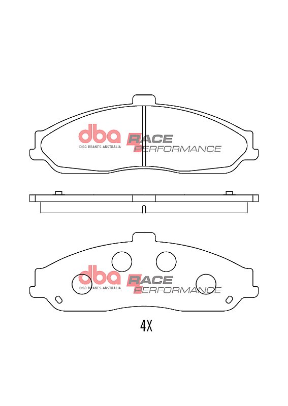 DBA Race Performance Brake Pads 183.6mm x 63.1mm DB7599RP - Front