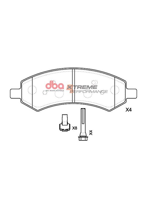 DBA Brake Kit - 4000 Series T3 Slotted & Xtreme Performance Brake Pads (2x DBA42442S+ DB7991XP) DBA42442S-7991XP