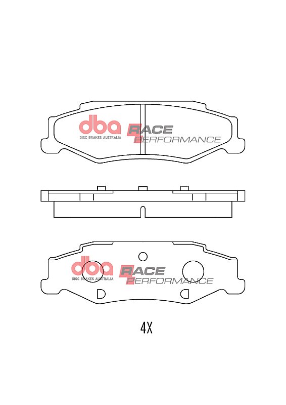DBA Race Performance Brake Pads 121.5mm x 36.9mm DB8285RP - Rear