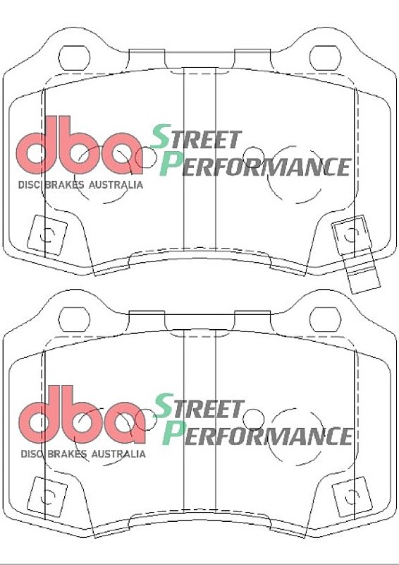 DBA Street Performance Brake Pads 109.7mm x 69.1mm DB8805SP - Rear