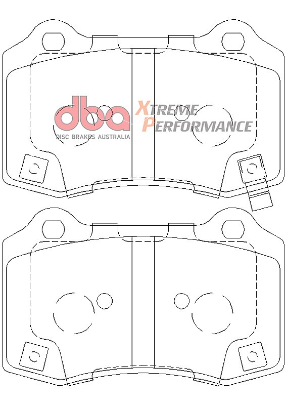 DBA Brake Kit - 4000 Series T3 Slotted & Xtreme Performance Brake Pads (2x DBA42445S + DB8805XP) DBA42445S-8805XP