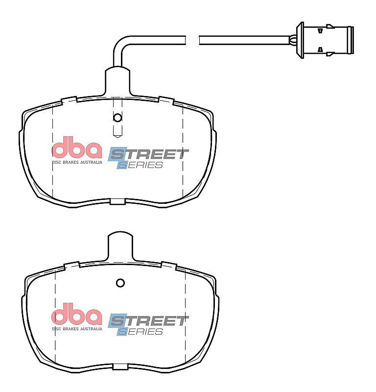 DBA Street Series Ceramic Brake Pads 104.9mm x 75mm DB885SS - Front