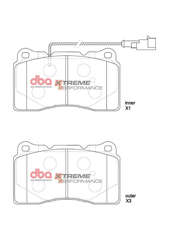 DBA Xtreme Performance Brake Pads 131.80 / 131.80mm x 77.30 / 77.30mm DB8861XP - Front