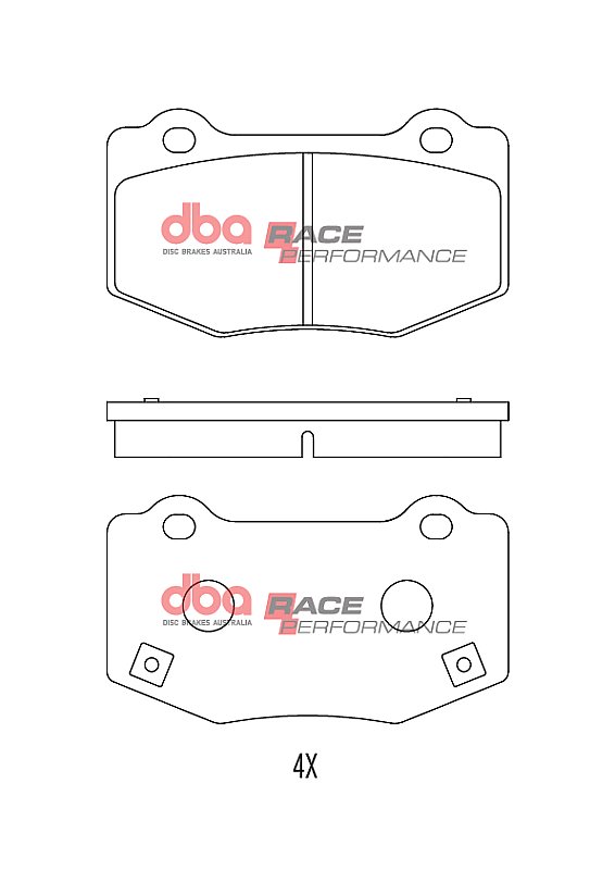 DBA Race Performance Brake Pads 109.4mm x 62mm DB8943RP - Front