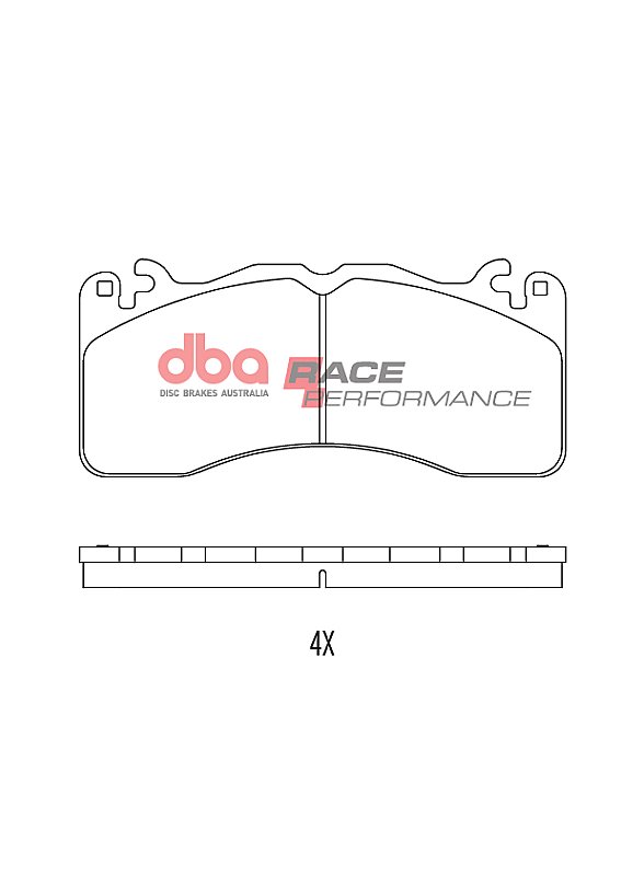 DBA Race Performance Brake Pads 189.7mm x 85mm DB9021RP - Front