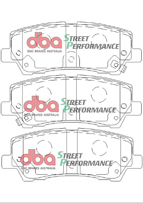Rear DBA Performance Street Pads to fit Ford Mustang