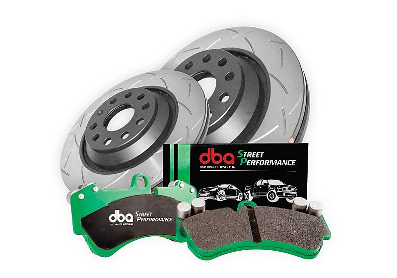 DBA Brake Kit - 4000 Series T3 Slotted & Street Performance Brake Pads (2x DBA42809S + DB2384SP) DBA42809S-2384SP