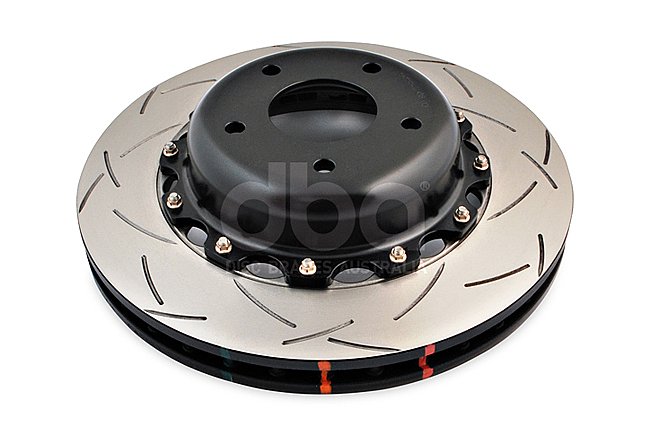 DBA 5000 series T3 Slotted Black Hat Brake Disc 343mm x 32mm Kangaroo Paw DBA5055BLKS