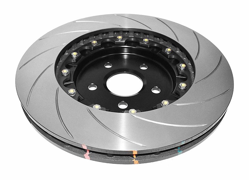 DBA 5000 series Slotted Black Hat Left Hand Brake Disc 367mm x 32mm Kangaroo Paw DBA52066BLKCSL - Front