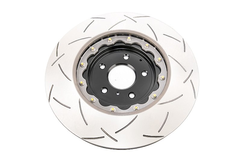 DBA 5000 series T3 Slotted Black Hat Brake Disc 354.6mm x 32mm Kangaroo Paw DBA52314BLKS - Front