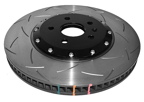 DBA 5000 series T3 Slotted Black Hat Left Hand Brake Disc 370mm x 34mm Vented DBA52608BLKLS - Front