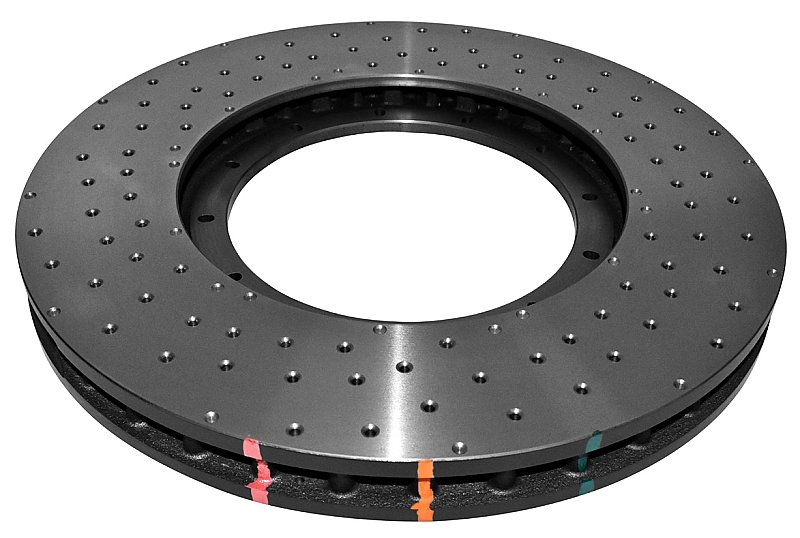 DBA 5000 series Crossed Drilled, Slotted & Dimpled Rotor Only Brake Disc 370mm x 30mm Kangaroo Paw DBA52286.1XD