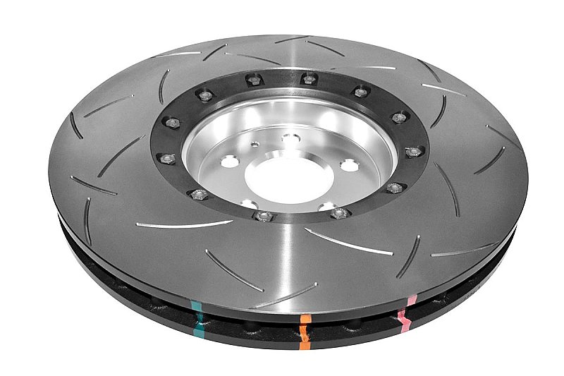 DBA 5000 series T3 Slotted Silver Hat Brake Disc 380mm x 36mm Kangaroo Paw DBA52774SLVS - Front