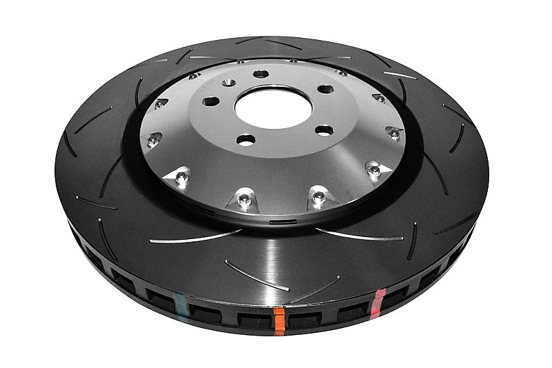 DBA 5000 series T3 Slotted Silver Hat Brake Disc 385mm x 36mm Kangaroo Paw DBA52778SLVS - Front