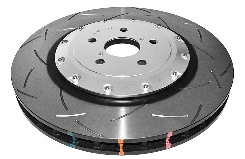 DBA 5000 series T3 Slotted Silver Hat Brake Disc 365mm x 34mm Kangaroo Paw DBA52836SLVS - Front