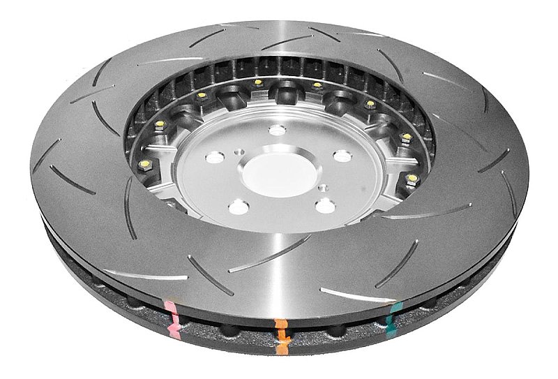 DBA 5000 series T3 Slotted Silver Hat Brake Disc 380mm x 34mm Kangaroo Paw DBA52788SLVS - Front