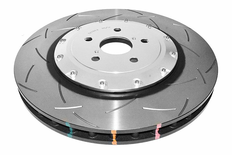 DBA 5000 series T3 Slotted Silver Hat Brake Disc 380mm x 34mm Kangaroo Paw DBA52788SLVS - Front