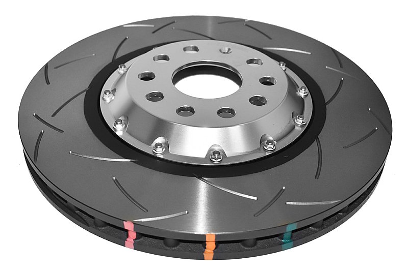 DBA 5000 series T3 Slotted Silver Hat Brake Disc 345mm x 30mm Kangaroo Paw DBA52808V2SLVS - Front