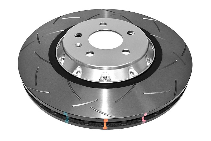 DBA 5000 series T3 Slotted Silver Hat Brake Disc 345mm x 30mm Kangaroo Paw DBA52832SLVS - Front