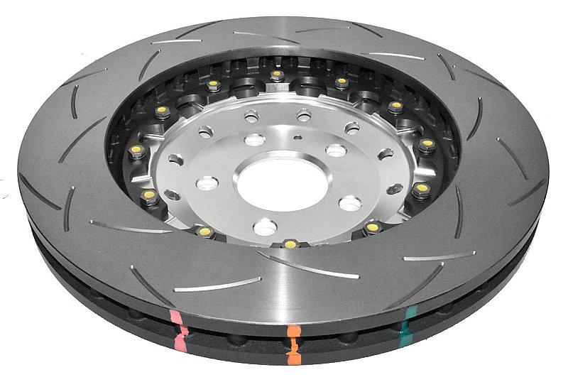 DBA 5000 series T3 Slotted Silver Hat Brake Disc 365mm x 34mm Kangaroo Paw DBA52834SLVS - Front