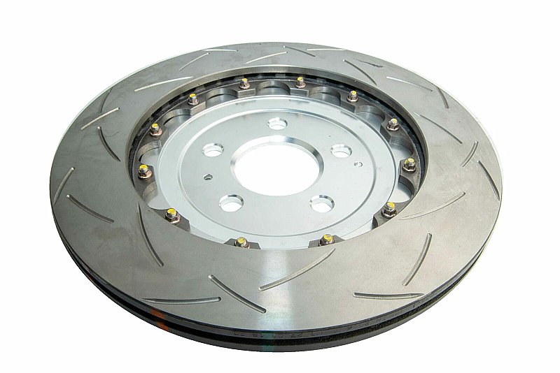 DBA 5000 series T3 Slotted Silver Hat Brake Disc 330mm x 22mm Kangaroo Paw DBA52841SLVS - Rear