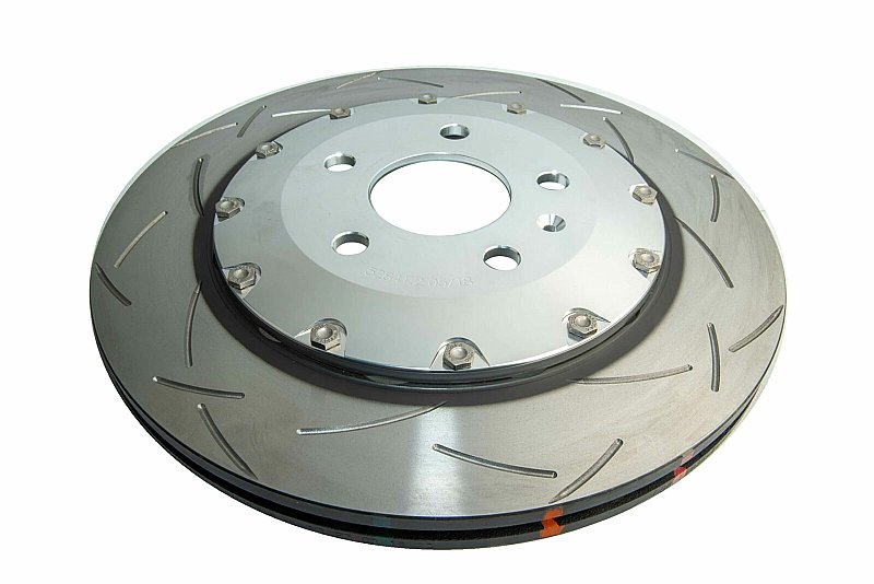 DBA 5000 series T3 Slotted Silver Hat Brake Disc 330mm x 22mm Kangaroo Paw DBA52841SLVS - Rear