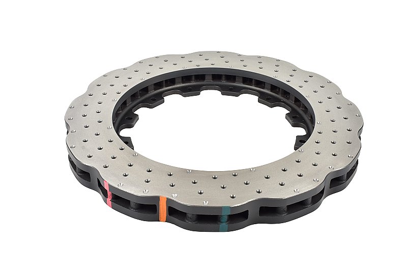 DBA 5000 series Wave Crossed Drilled, Slotted & Dimpled Rotor Only Brake Disc 370mm x 34mm Kangaroo Paw DBA52844.1WXD
