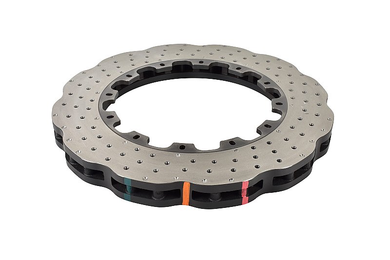 DBA 5000 series Wave Crossed Drilled, Slotted & Dimpled Rotor Only Brake Disc 370mm x 34mm Kangaroo Paw DBA52844.1WXD