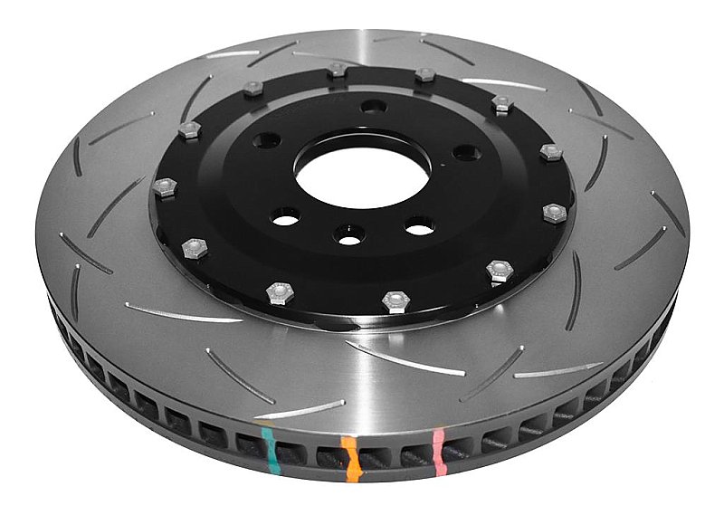 DBA 5000 series T3 Slotted Black Hat Left Hand Brake Disc 332mm x 32mm Vented DBA52908BLKLS - Front