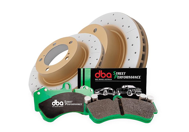 DBA Brake Kit - Street Series X-GOLD & Street Performance Brake Pads (2x DBA2734X + DB2004SP) DBA2734X-2004SP