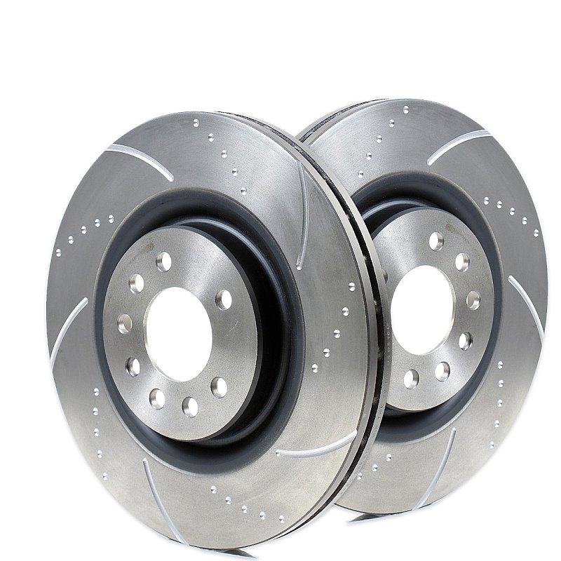 Rear Dimpled and Grooved Brake Discs 286 mm to fit Audi TT (8J3)