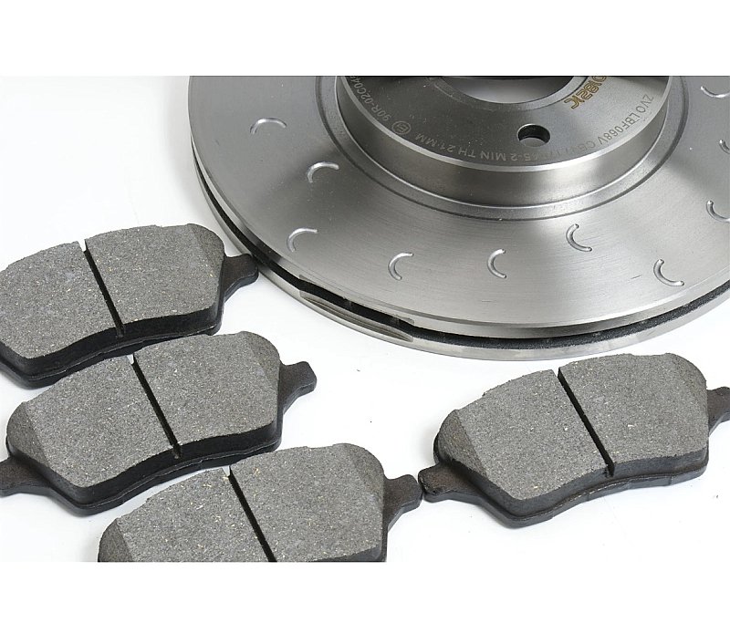 Fiesta 1.6 ST180 ST200 Front & Rear Halo Grooved Brake Discs and Brake Pads