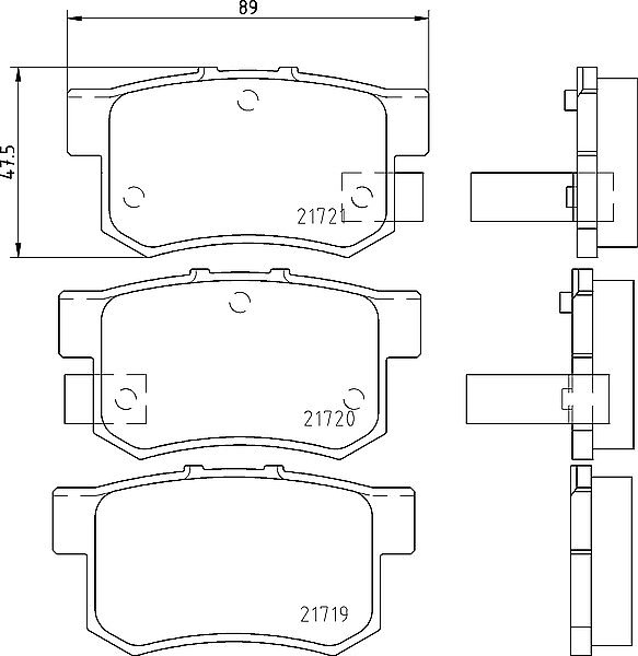 Rear Brake Discs and Pads to fit Honda S2000