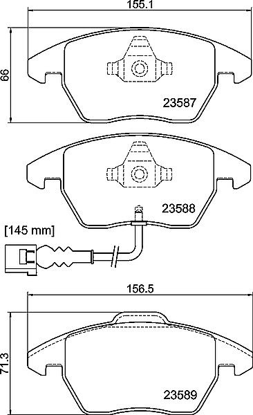 VW Polo GTI 1.8 Front C-Hook Discs with Mintex Brake Pads