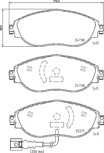VW Golf R Stage 2 Brake Pads