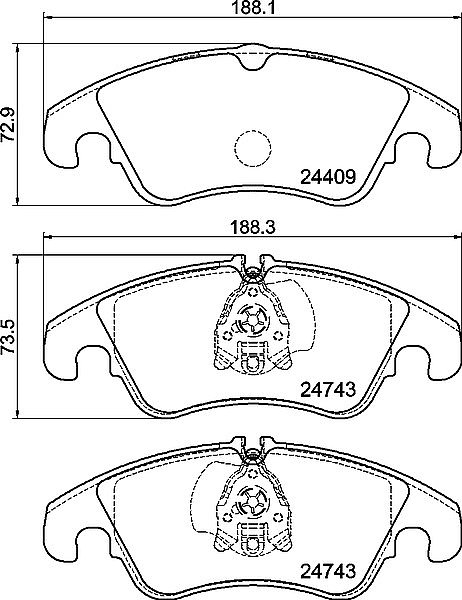Front Grooved Brake Discs and Mintex Pads to fit Ford Focus RS MK2