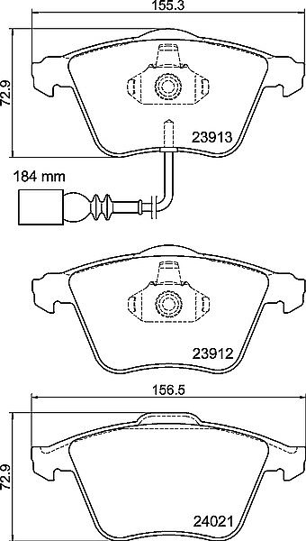 Scirocco 2.0 R Front Brake Discs with Mintex Brake Pads